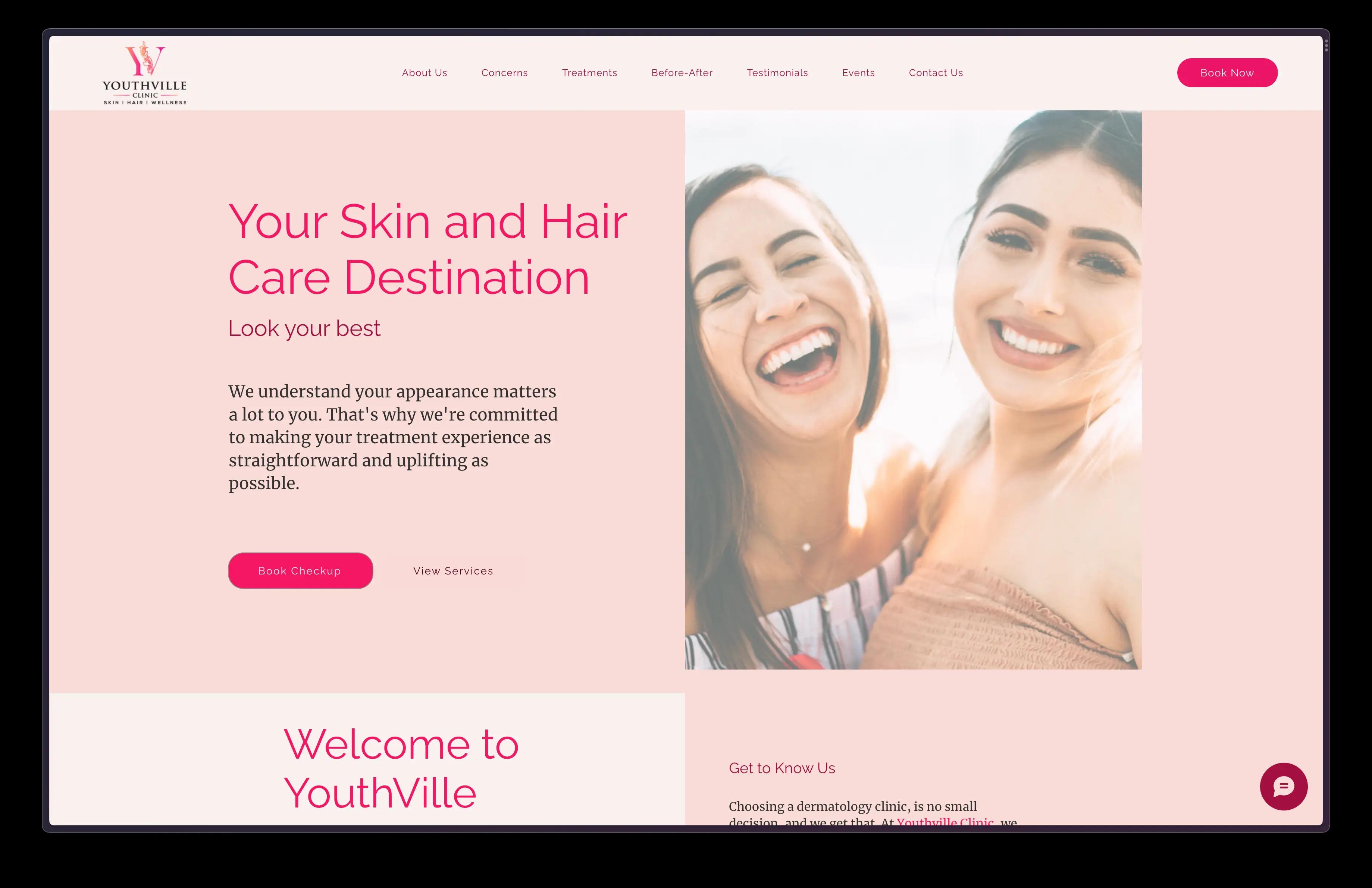 YouthVille Clinic Website Image